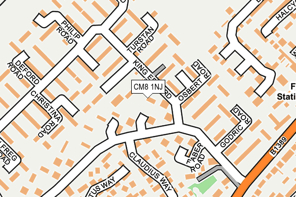 CM8 1NJ map - OS OpenMap – Local (Ordnance Survey)
