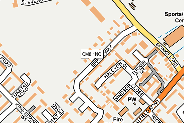 CM8 1NQ map - OS OpenMap – Local (Ordnance Survey)