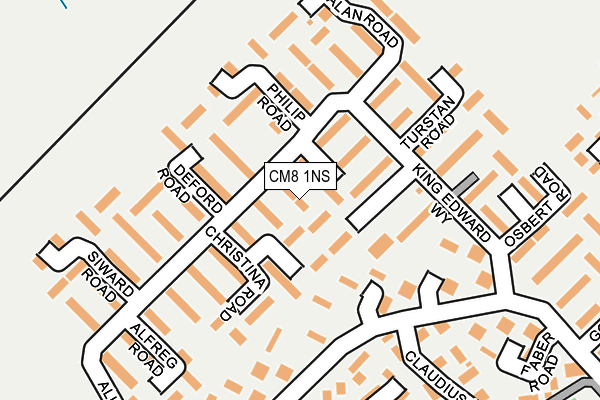 CM8 1NS map - OS OpenMap – Local (Ordnance Survey)