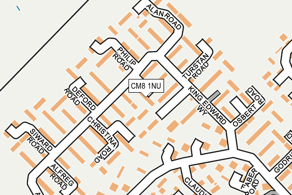 CM8 1NU map - OS OpenMap – Local (Ordnance Survey)