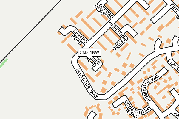 CM8 1NW map - OS OpenMap – Local (Ordnance Survey)