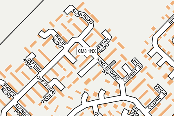 CM8 1NX map - OS OpenMap – Local (Ordnance Survey)
