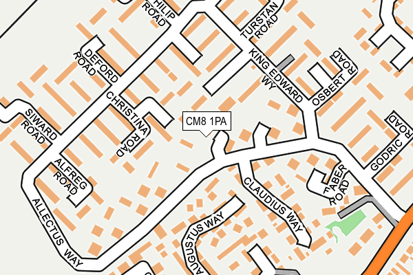 CM8 1PA map - OS OpenMap – Local (Ordnance Survey)