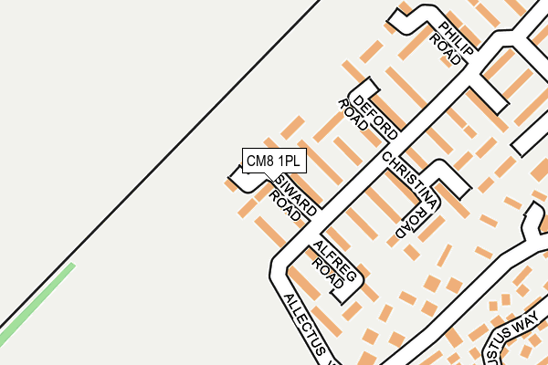 CM8 1PL map - OS OpenMap – Local (Ordnance Survey)