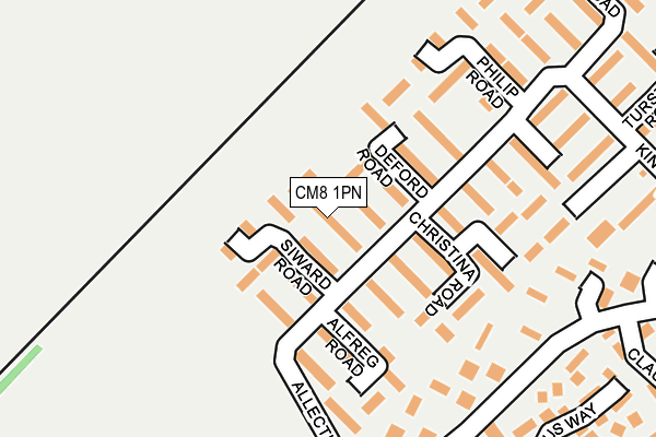 CM8 1PN map - OS OpenMap – Local (Ordnance Survey)
