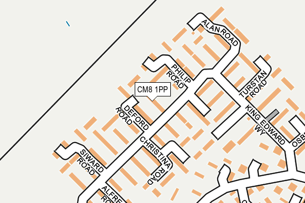 CM8 1PP map - OS OpenMap – Local (Ordnance Survey)