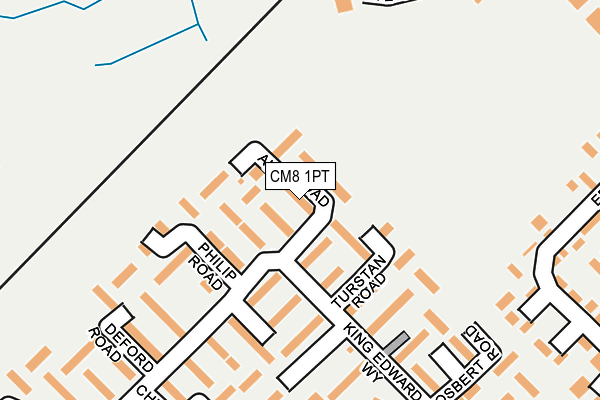 CM8 1PT map - OS OpenMap – Local (Ordnance Survey)