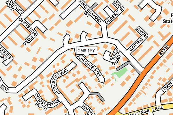 CM8 1PY map - OS OpenMap – Local (Ordnance Survey)