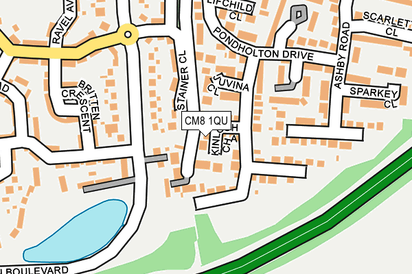 CM8 1QU map - OS OpenMap – Local (Ordnance Survey)