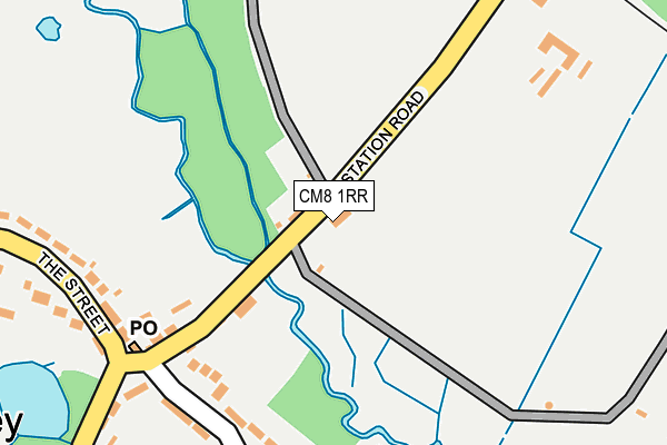 CM8 1RR map - OS OpenMap – Local (Ordnance Survey)