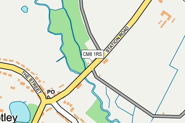 CM8 1RS map - OS OpenMap – Local (Ordnance Survey)