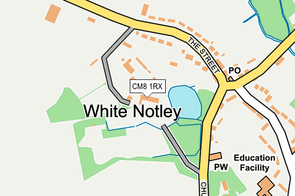 CM8 1RX map - OS OpenMap – Local (Ordnance Survey)