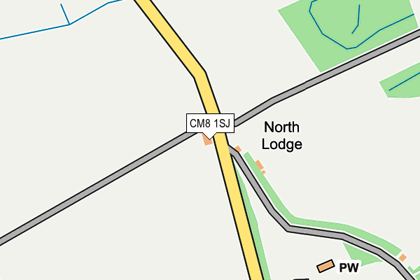 CM8 1SJ map - OS OpenMap – Local (Ordnance Survey)