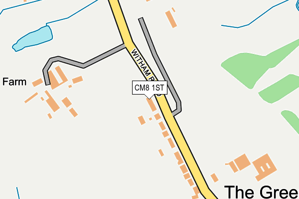 CM8 1ST map - OS OpenMap – Local (Ordnance Survey)