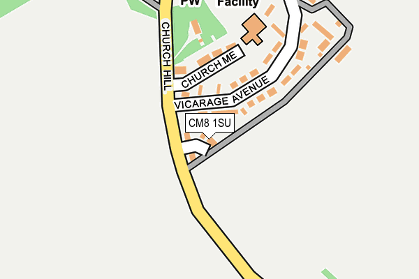 CM8 1SU map - OS OpenMap – Local (Ordnance Survey)