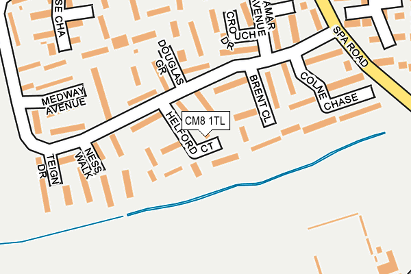 CM8 1TL map - OS OpenMap – Local (Ordnance Survey)