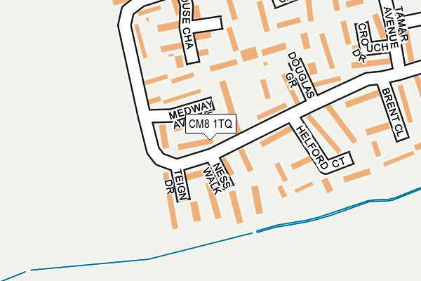 CM8 1TQ map - OS OpenMap – Local (Ordnance Survey)