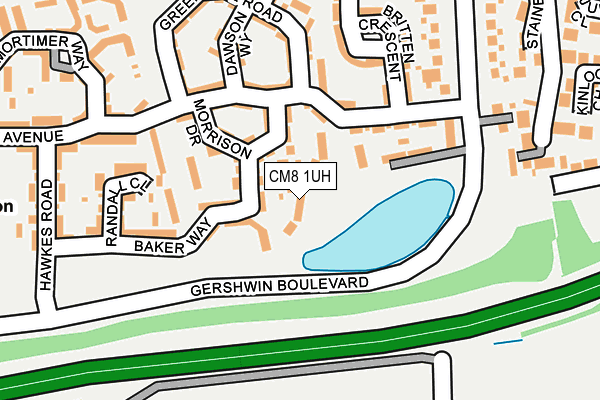 CM8 1UH map - OS OpenMap – Local (Ordnance Survey)