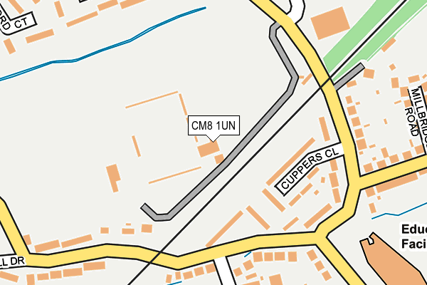 CM8 1UN map - OS OpenMap – Local (Ordnance Survey)