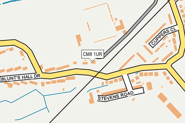 CM8 1UR map - OS OpenMap – Local (Ordnance Survey)