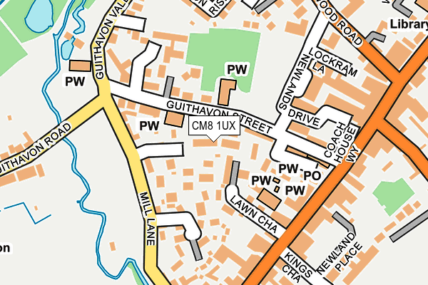 CM8 1UX map - OS OpenMap – Local (Ordnance Survey)