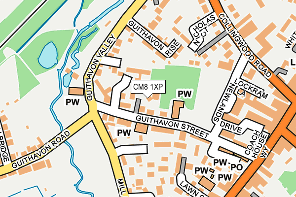 CM8 1XP map - OS OpenMap – Local (Ordnance Survey)