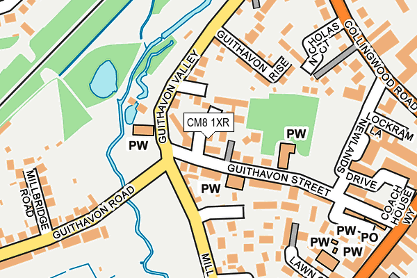 CM8 1XR map - OS OpenMap – Local (Ordnance Survey)