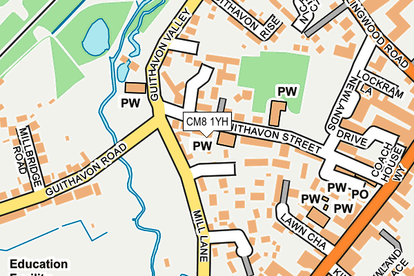 CM8 1YH map - OS OpenMap – Local (Ordnance Survey)