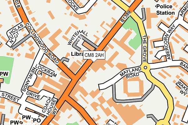 CM8 2AH map - OS OpenMap – Local (Ordnance Survey)