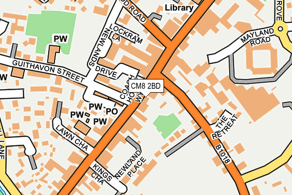 CM8 2BD map - OS OpenMap – Local (Ordnance Survey)