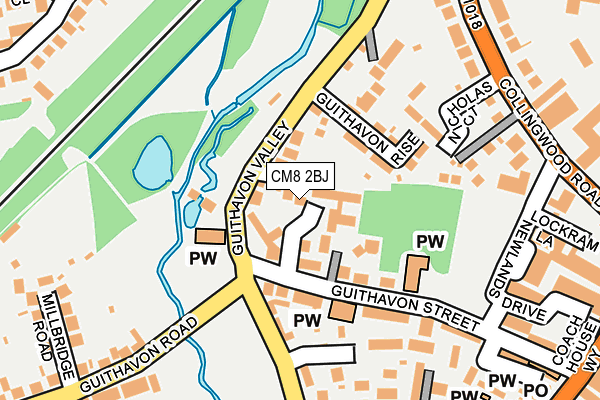 CM8 2BJ map - OS OpenMap – Local (Ordnance Survey)