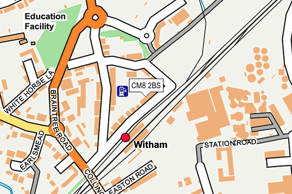 CM8 2BS map - OS OpenMap – Local (Ordnance Survey)
