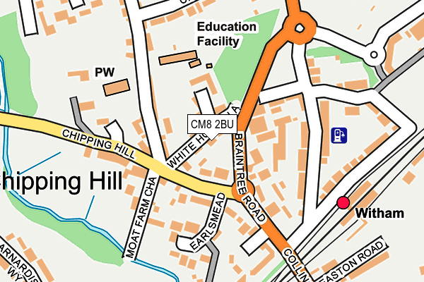 CM8 2BU map - OS OpenMap – Local (Ordnance Survey)