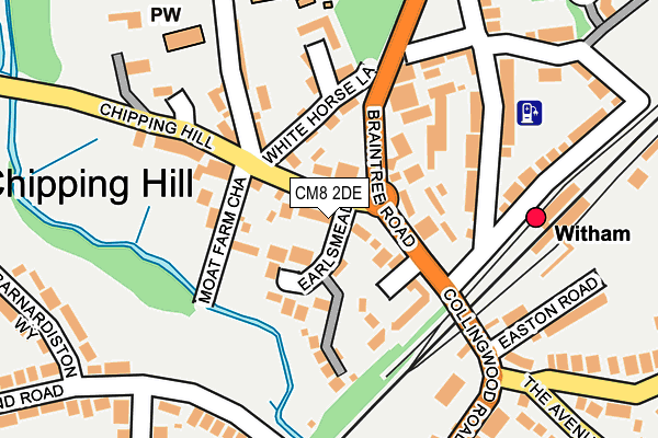 CM8 2DE map - OS OpenMap – Local (Ordnance Survey)