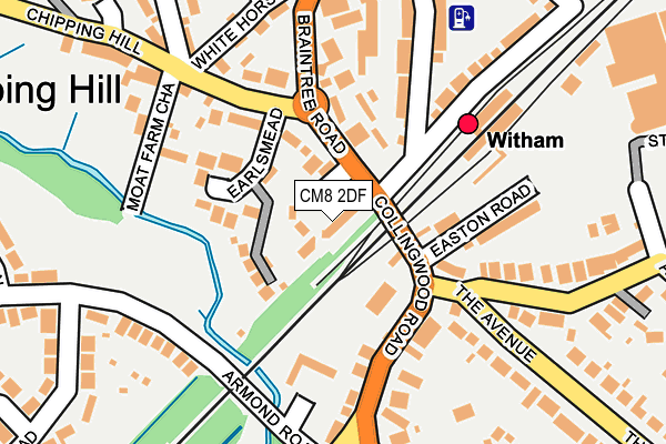 CM8 2DF map - OS OpenMap – Local (Ordnance Survey)