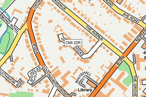 CM8 2DR map - OS OpenMap – Local (Ordnance Survey)