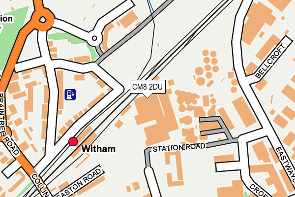 CM8 2DU map - OS OpenMap – Local (Ordnance Survey)