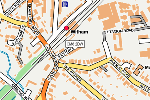 CM8 2DW map - OS OpenMap – Local (Ordnance Survey)