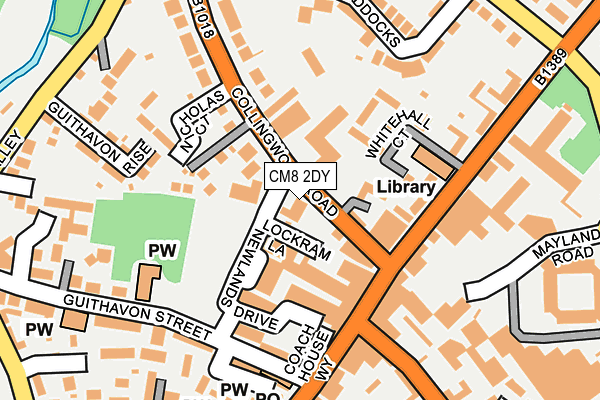 CM8 2DY map - OS OpenMap – Local (Ordnance Survey)