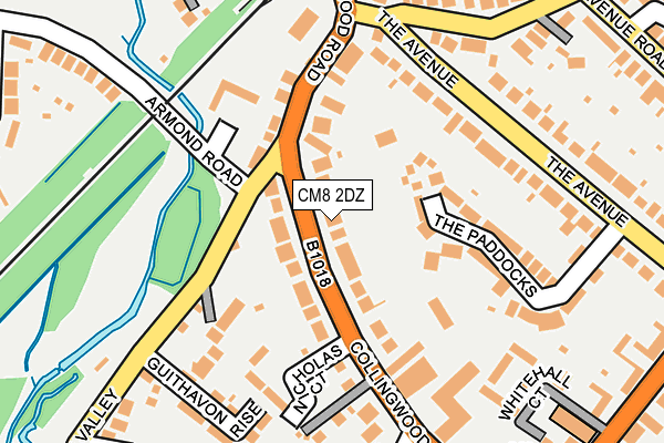 CM8 2DZ map - OS OpenMap – Local (Ordnance Survey)