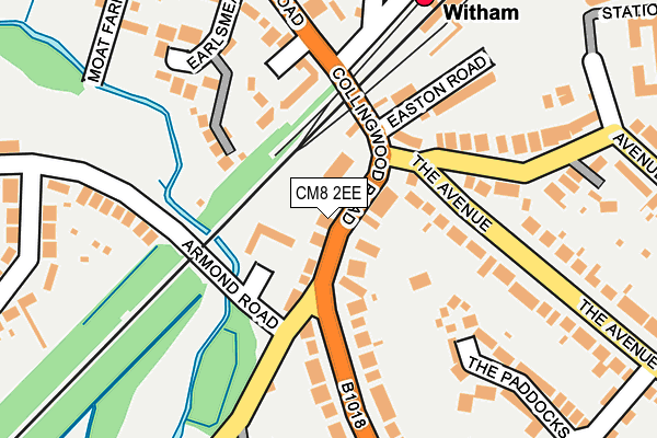 CM8 2EE map - OS OpenMap – Local (Ordnance Survey)