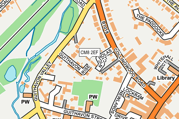 CM8 2EF map - OS OpenMap – Local (Ordnance Survey)