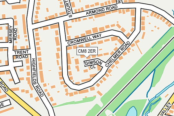 CM8 2ER map - OS OpenMap – Local (Ordnance Survey)