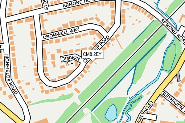 CM8 2EY map - OS OpenMap – Local (Ordnance Survey)