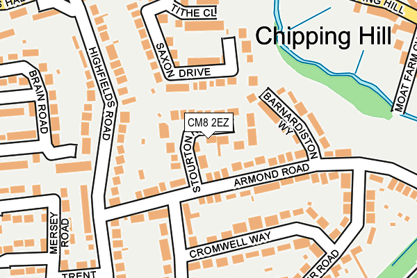 CM8 2EZ map - OS OpenMap – Local (Ordnance Survey)