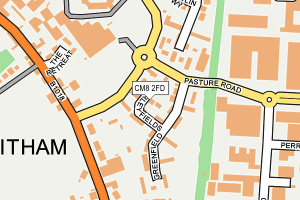 CM8 2FD map - OS OpenMap – Local (Ordnance Survey)