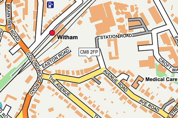 CM8 2FP map - OS OpenMap – Local (Ordnance Survey)