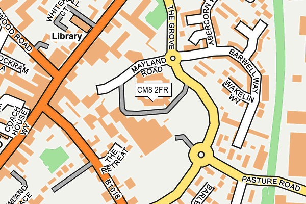 CM8 2FR map - OS OpenMap – Local (Ordnance Survey)