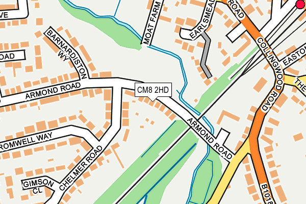 CM8 2HD map - OS OpenMap – Local (Ordnance Survey)