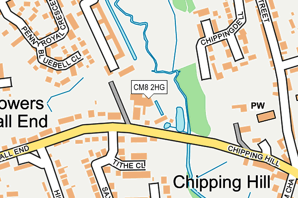 CM8 2HG map - OS OpenMap – Local (Ordnance Survey)